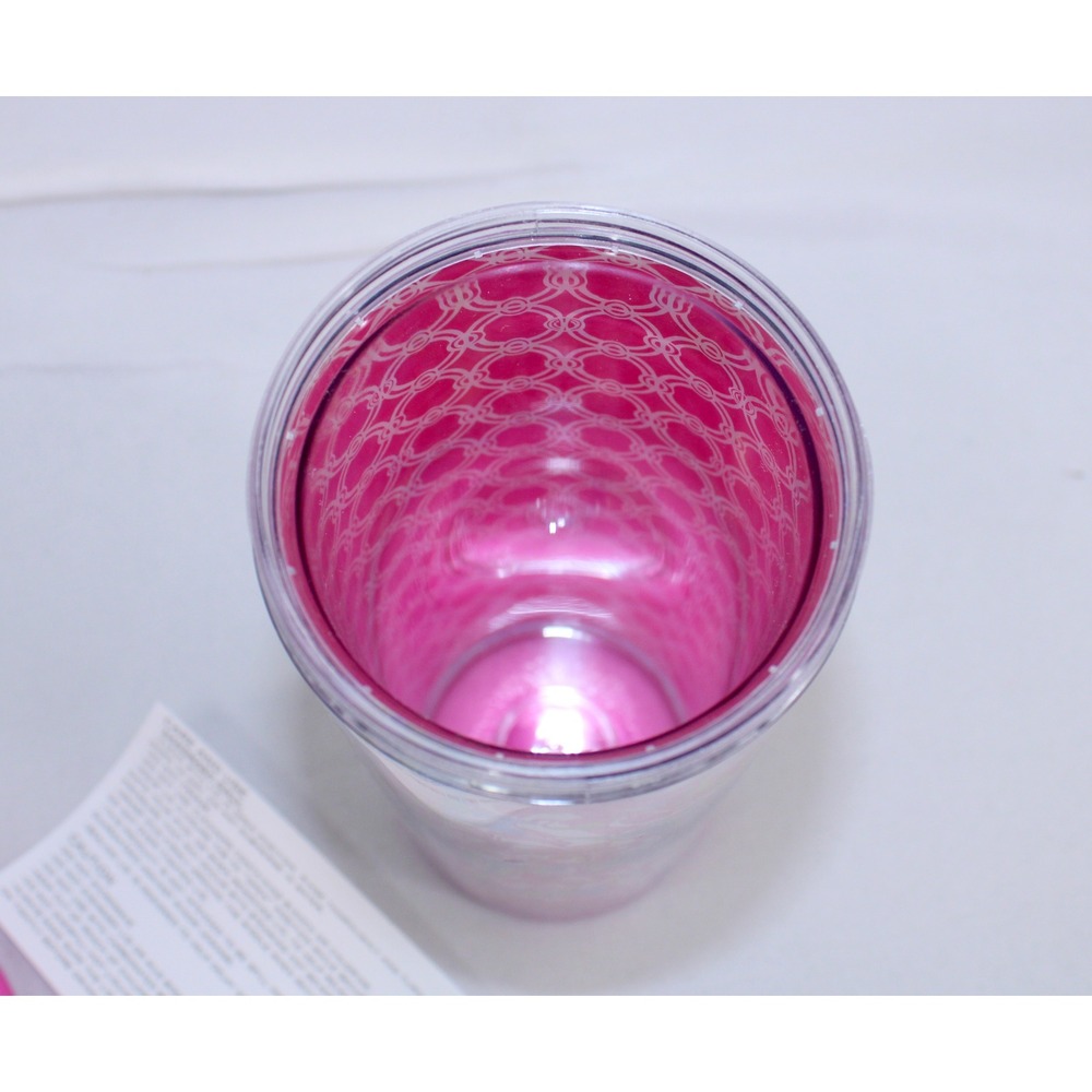 Lilly Pulitzer Floral Travel Tumbler Pink Blue 16oz Insulated Acrylic Coffee Mug - Picture 5 of 7